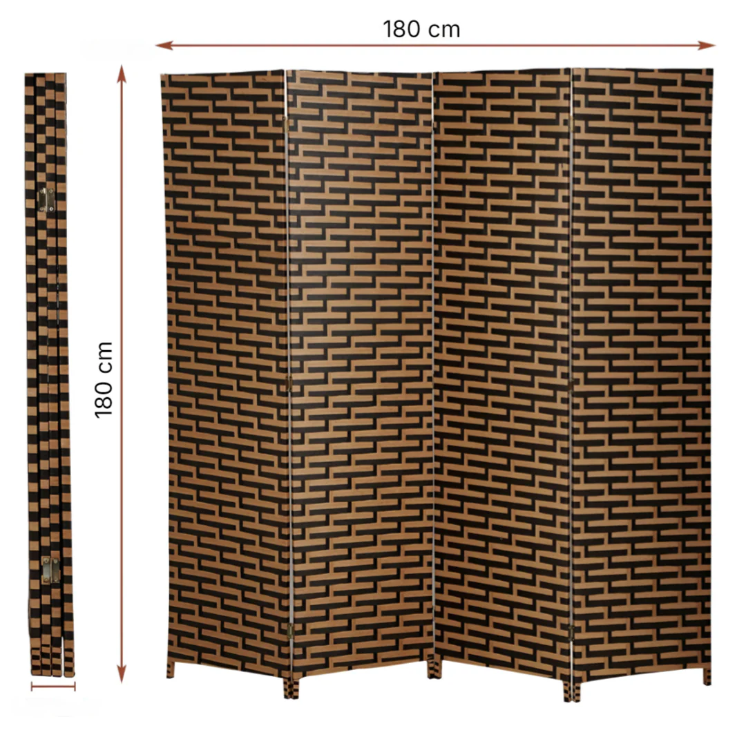 Folding Room Separator , 4-Panel Foldable Room Divider
