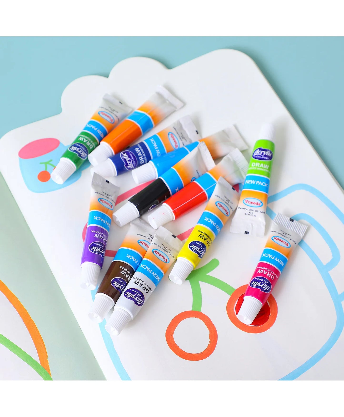 Vndeeds Acrylic Paint Set 12 Tubes