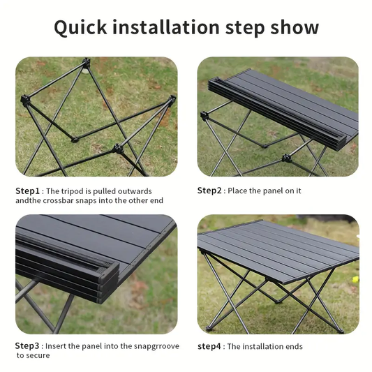 Foldable Camping Table, Aluminum Alloy Folding Table
