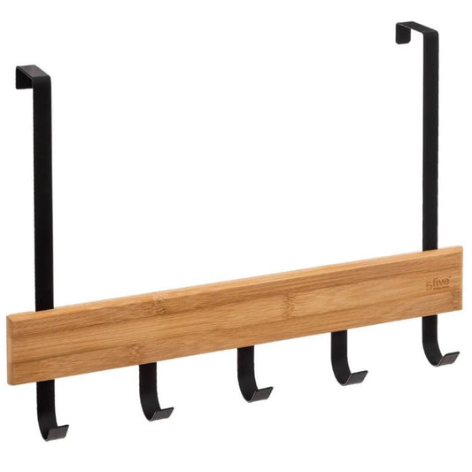 5-Hook Wooden Door Hanger ,