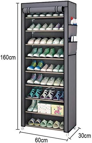 10 Layer Zipper Shoe Rack, Fabric Shoe Rack with Zipper