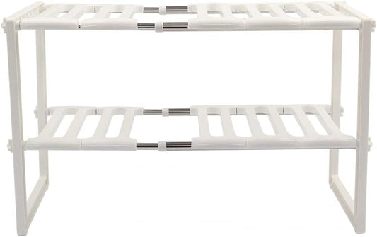 Kitchen Shelf Expandable, 2 Tiers Expandable Kitchen Storage Multi-Functional Rack