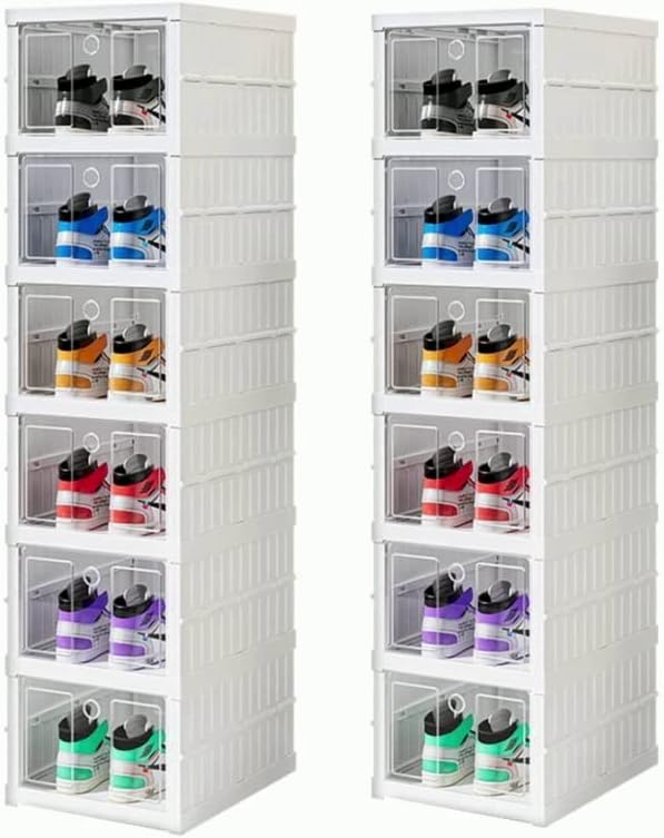 6-Tier Foldable Shoe Storage Cabinet, Foldable Shoe Rack Organizer