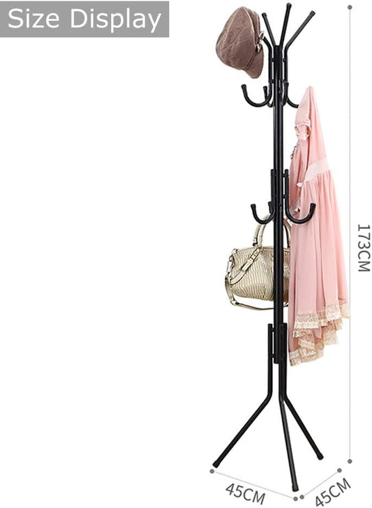 12 Hook Metal Garment Rack, Standing Clothes Hanger