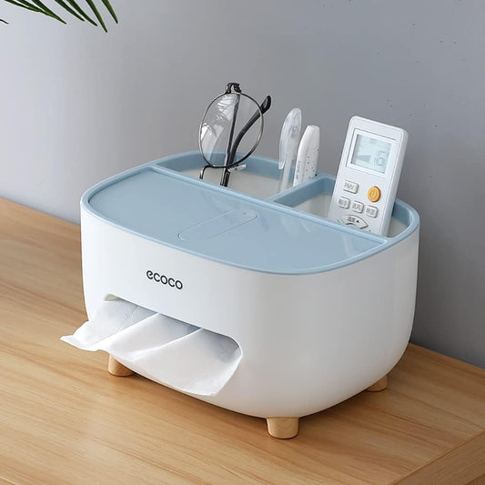 ECOCO Multifunctional Tissue Organizer, Tissue Box with Remote Holder