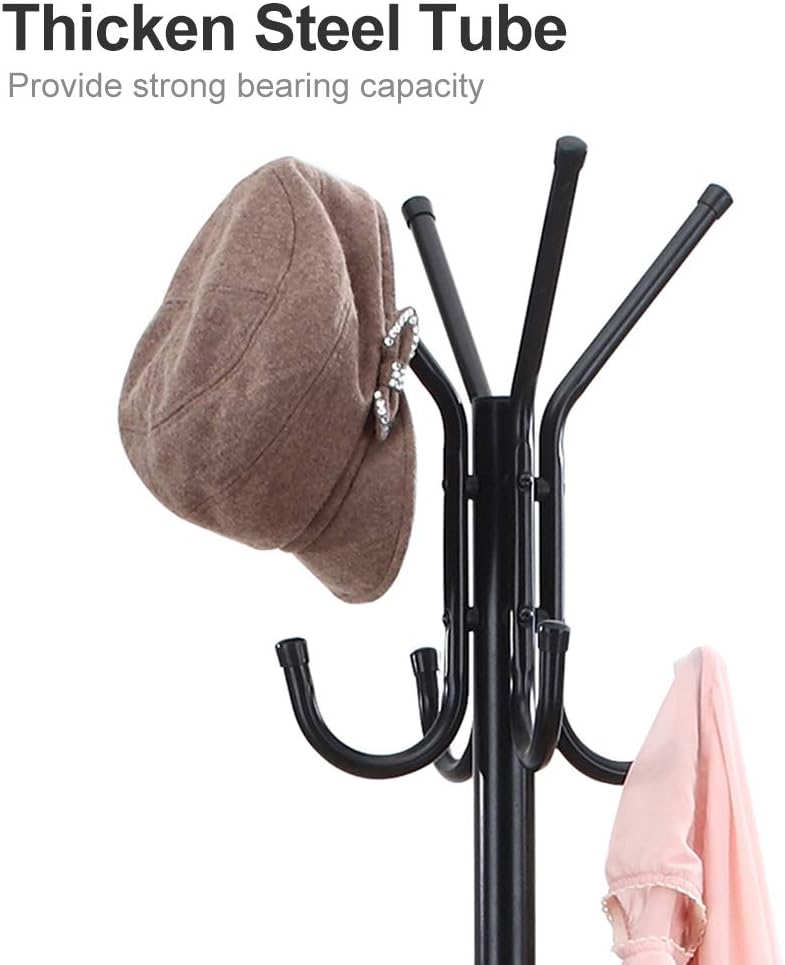 12 Hook Metal Garment Rack, Standing Clothes Hanger