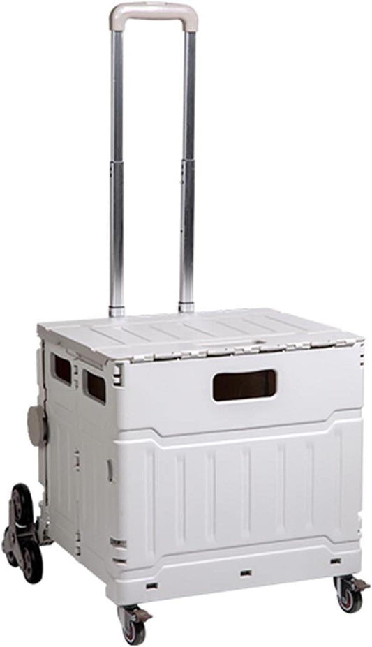 Folding Cart with Stair Climber Wheels , Foldable Trolley with Wheels