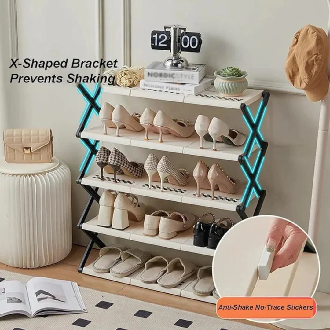 5 Layer Shoe Rack , Foldable Shoe Rack 5 Layers