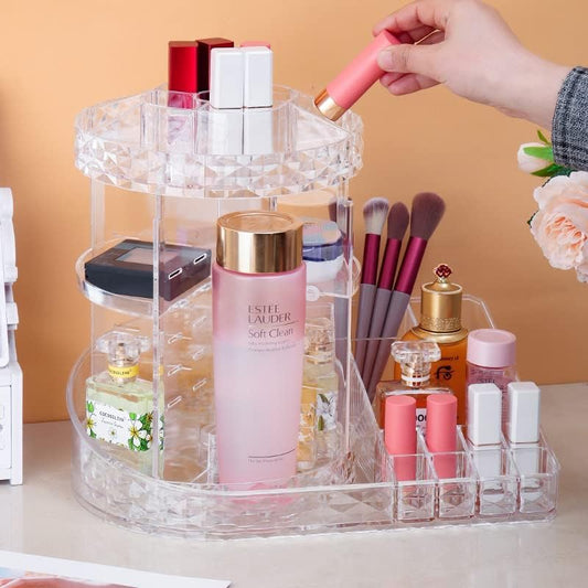 360 Degree Makeup Organizer , Rotating Costume Organizer