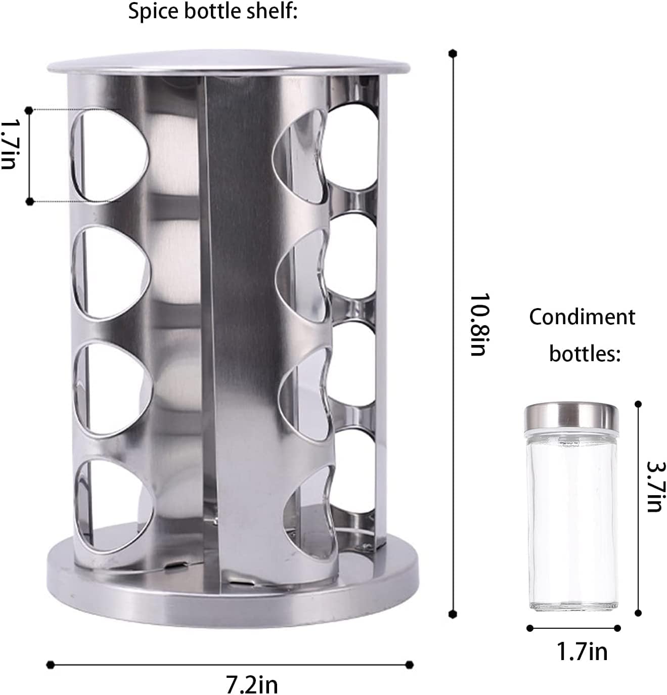 Rotating Spice Rack, Bottle Spice Rack