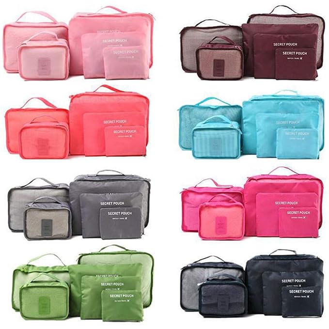 6Pcs Travel Storage Bag Set , Travel Kit