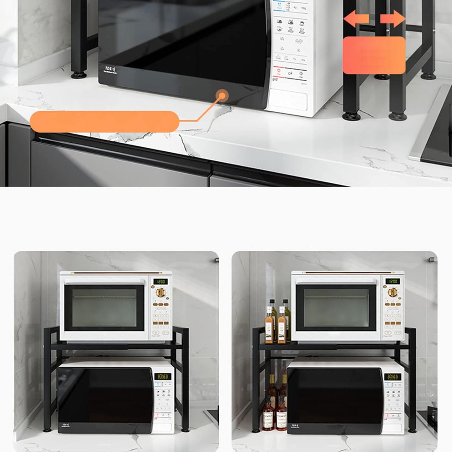 Microwave Oven Stand, Extendable Microwave Oven Rack
