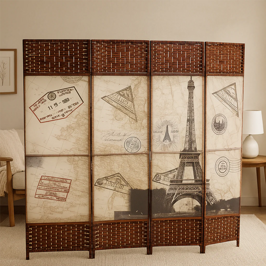 Printed Foldable Room Divider, Foldable Room Partition with Printed Design