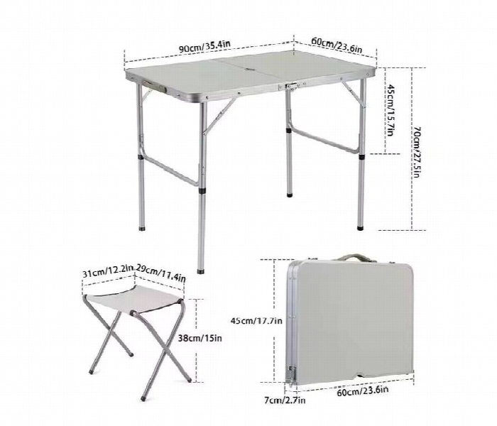 Foldable Camping Table & Chair Set,Foldable Table & 2 Stools