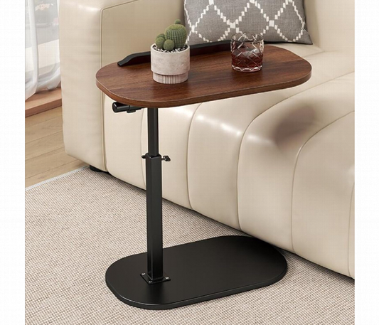 Height Adjustable C Shaped Table, Sofa Side Table