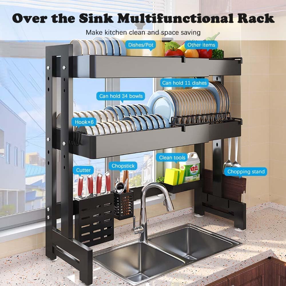 Adjustable Kitchen Sink Rack, Kitchen Over the Sink Rack Extendable