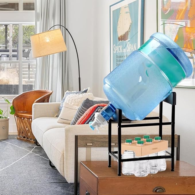 Water Bottle Holder, Water Dispenser Stand with Dispenser Valve