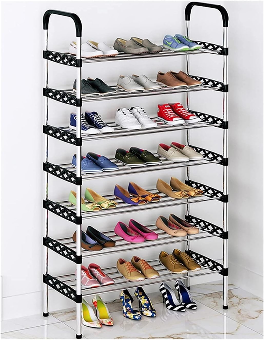 Metal Shoe Rack 7 Layer Shoe Rack without Cover happyhome