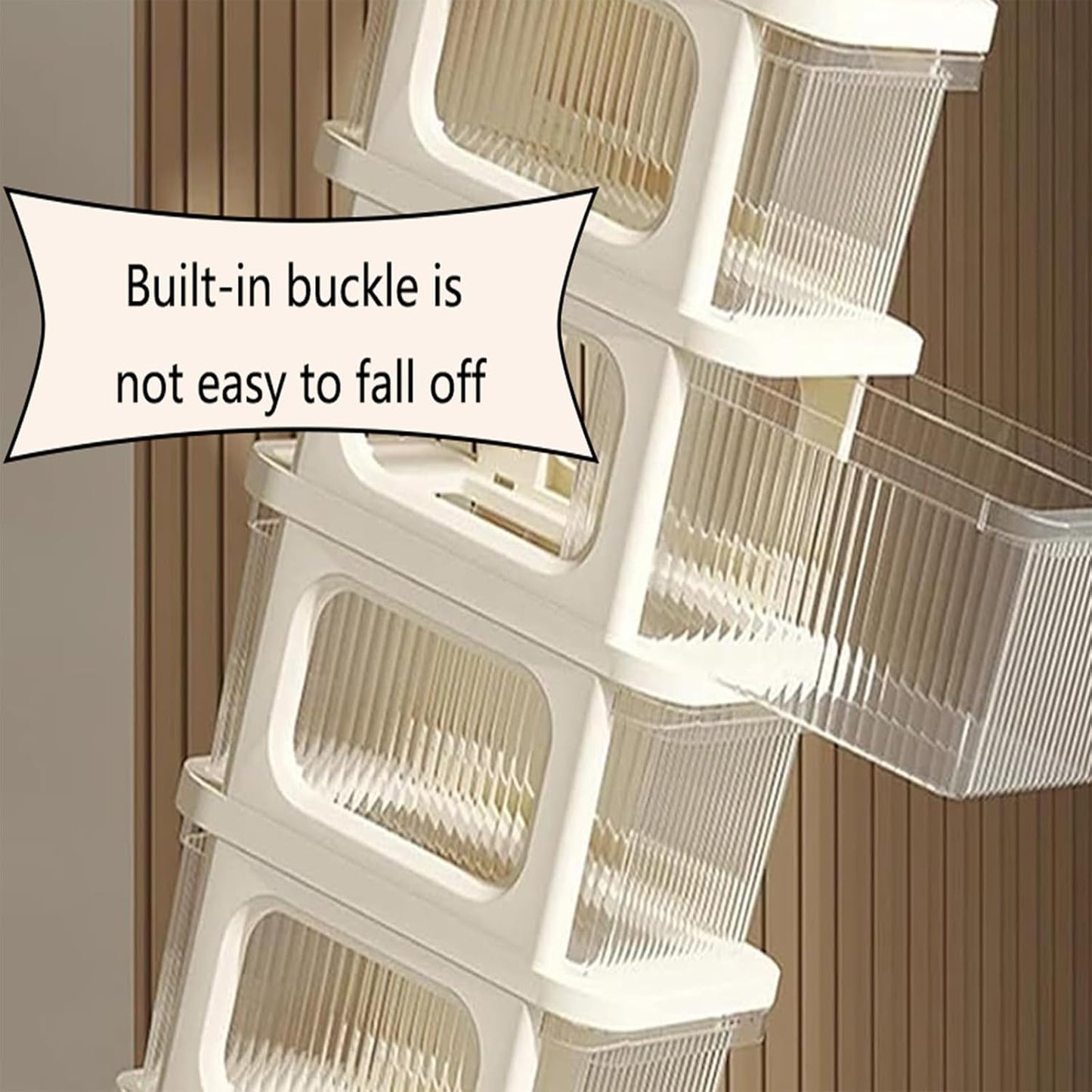 4-Layer Rolling Storage Cabinet, Plastic Drawer Trolley Organizer