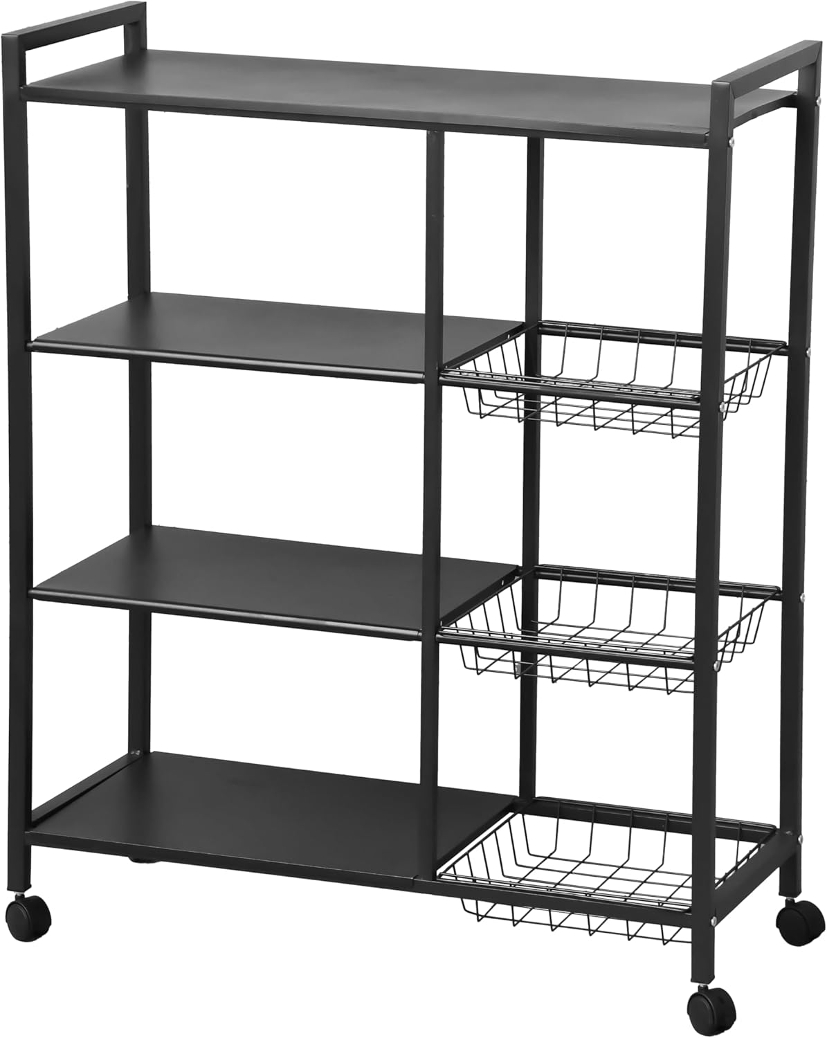 Multi-Tier Kitchen Storage Shelf Rack with Basket