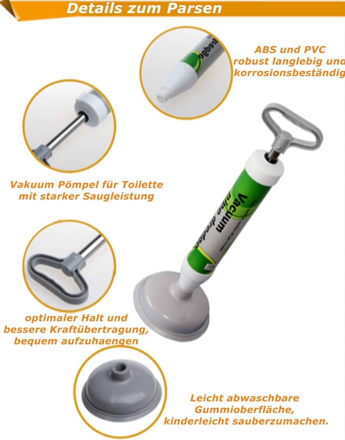 Toilet Vacuum Suction Cup,High-Pressure Toilet Drain Pump.