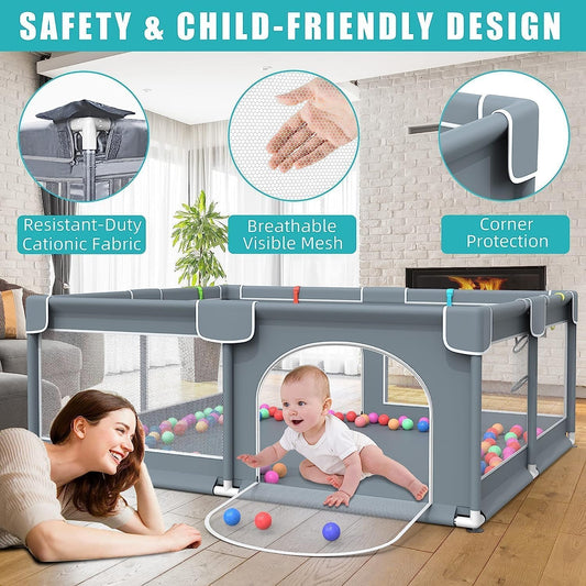 Baby Playpen Large,Play Yard Playpen for Babies and Toddlers