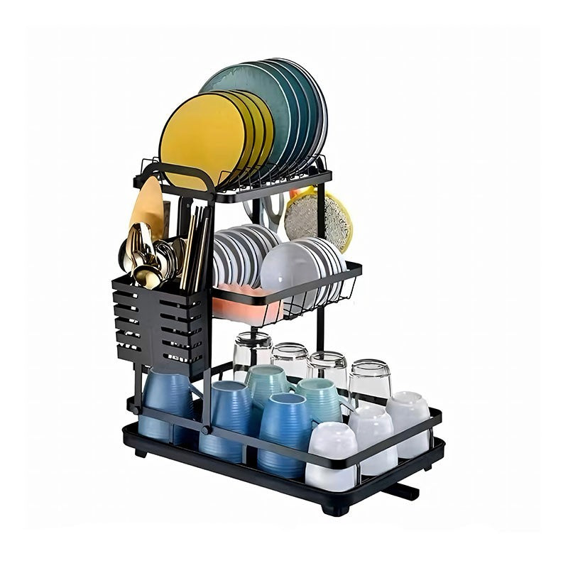 3-Tier Dish Drying Rack,Stainless Steel Dish Drying Rack for Kitchen