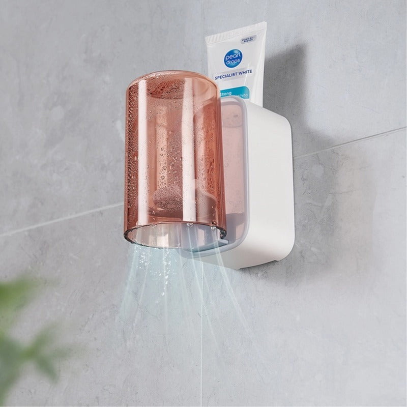 Ecoco Toothbrush Organizer with Cover, Dustproof Toothbrush Holder