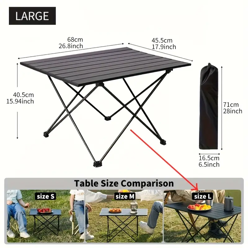 Foldable Camping Table, Aluminum Alloy Folding Table