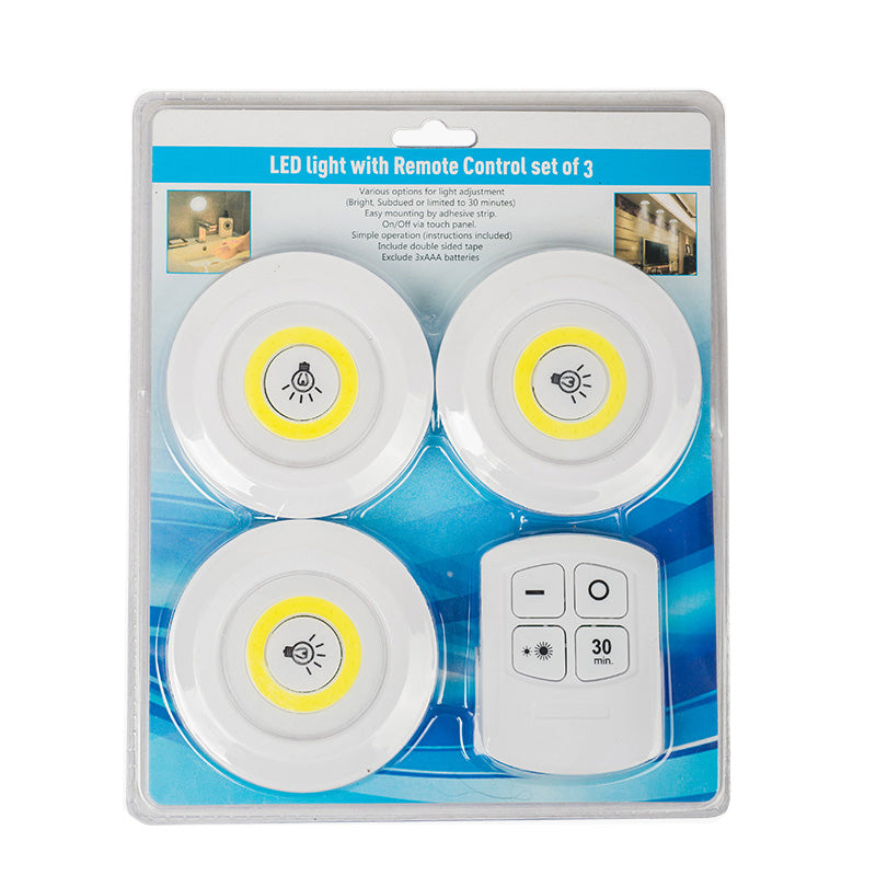 3 Sets of LED Puck Lights, Stick-On LED Light