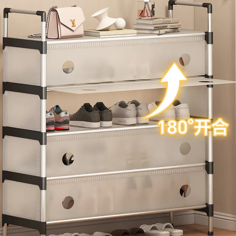 Metal Shoe Rack with Cover 5 tier, Shoe Rack with Door