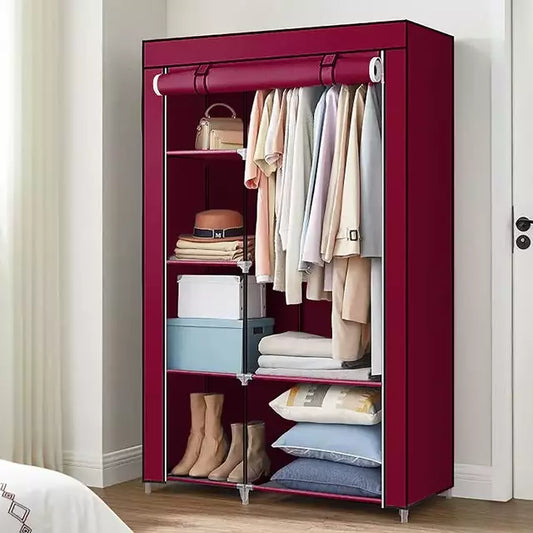 2 Column clothes Wardrobe, Portable fabric Wardrobe for Clothes