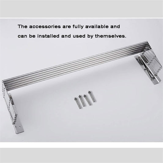 W Type Clothes Drying Rack Wall Mounted , Extendable Drying Rack For Clothes happyhome