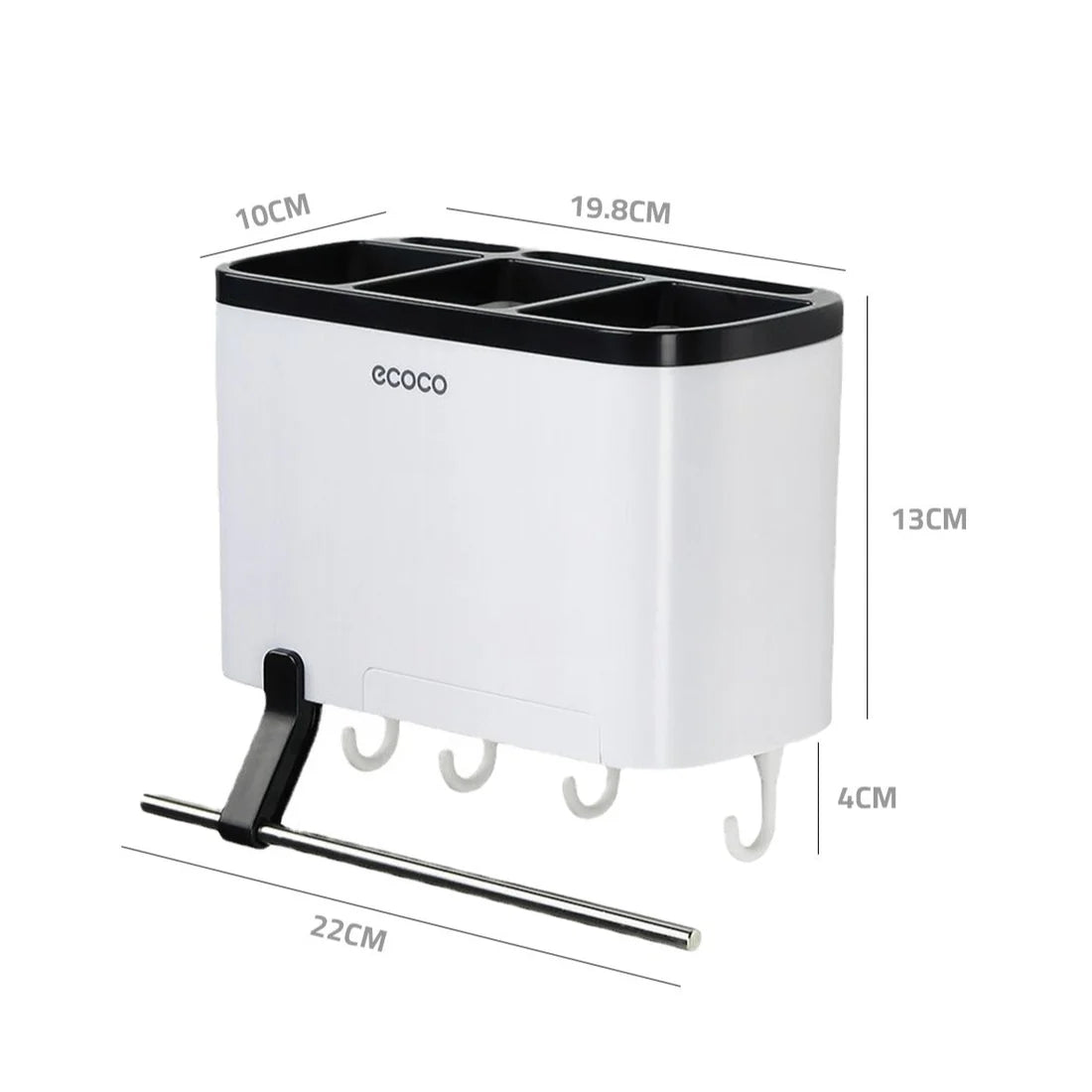 Wall-Mounted Utensil Holder , Kitchen Storage Rack with Knife & Towel Holder