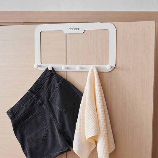 6-Hook Door Hanger Organizer , Over-the-Door Hook Rack