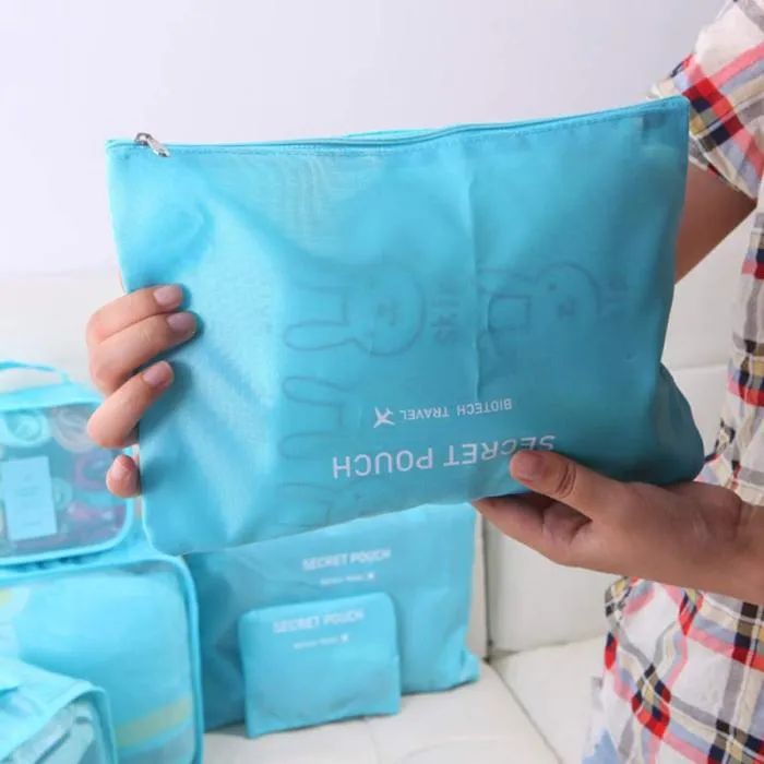 6Pcs Travel Storage Bag Set , Travel Kit
