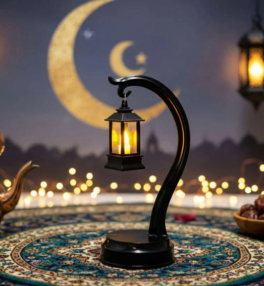 فانوس رمضان شموع LED، مصباح رمضان يعمل بالبطارية