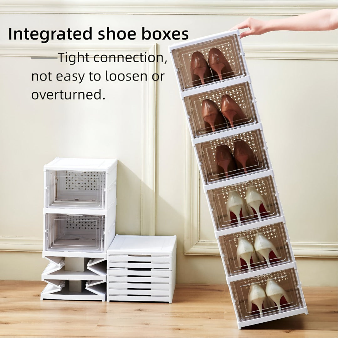 6-Tier Foldable Shoe Storage Cabinet, Foldable Shoe Rack Organizer