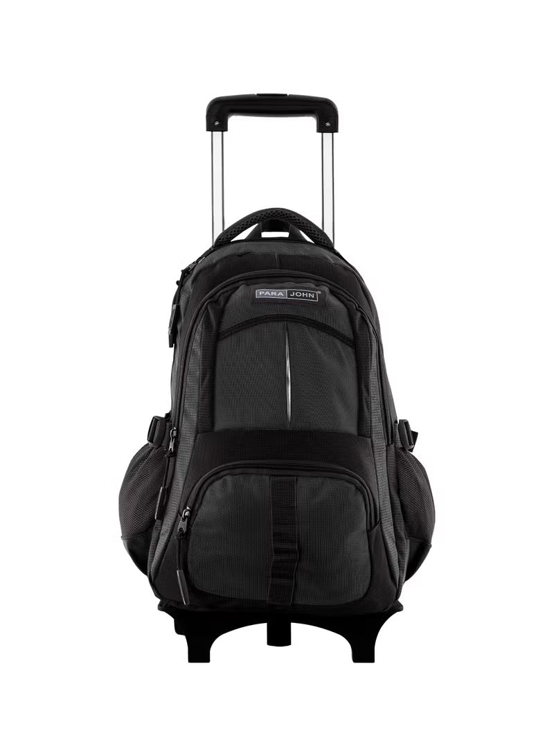 Unisex 16-Inch Rolling Trolley Backpack with Adjustable Strap