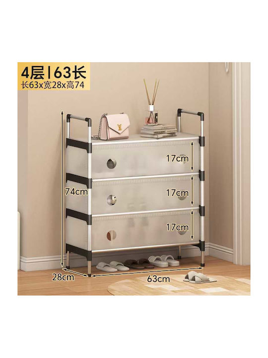 4 tier Shoe Rack with Cover, 4 tier Shoe Rack