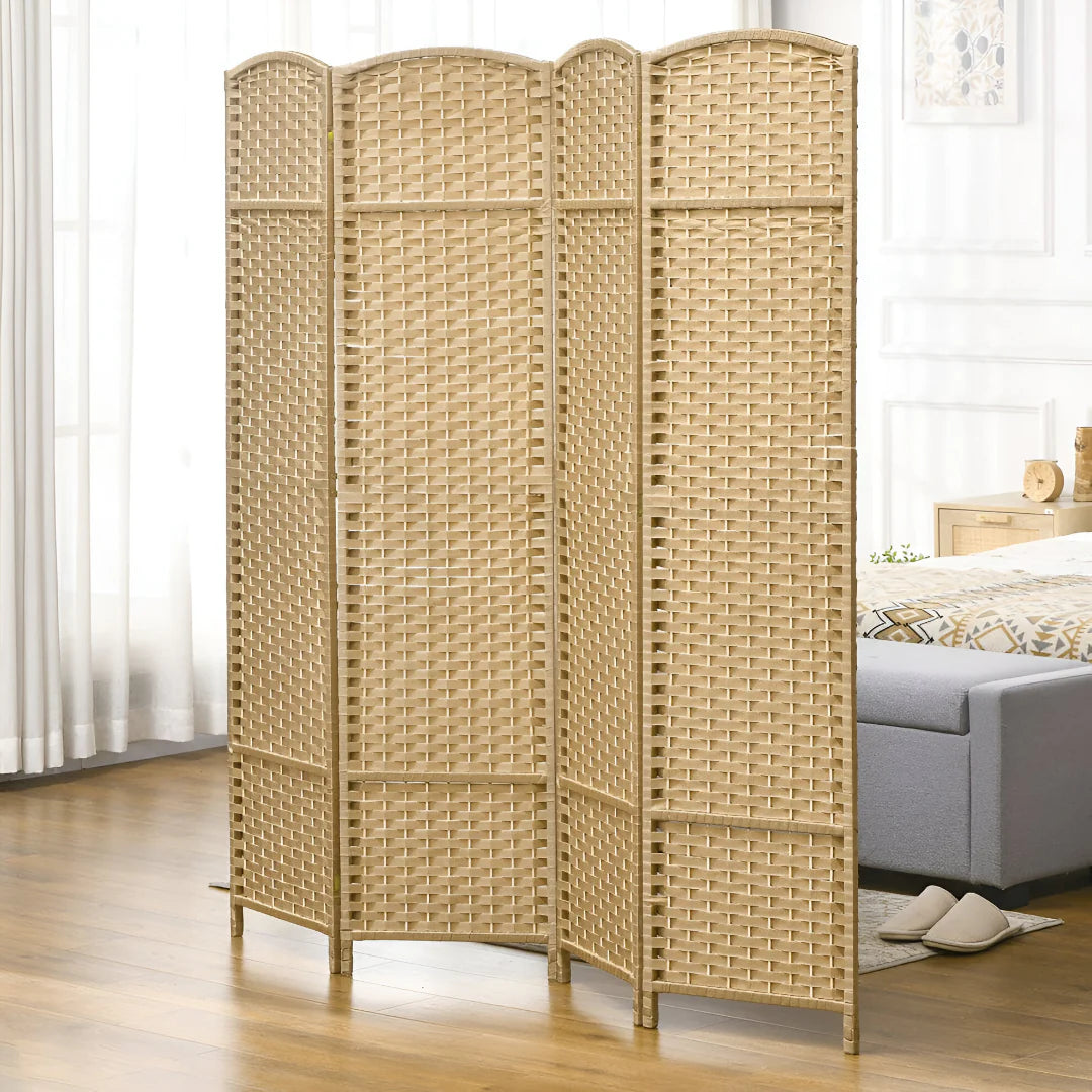 Folding Wooden Room Separator , Foldable Room Divider Screen