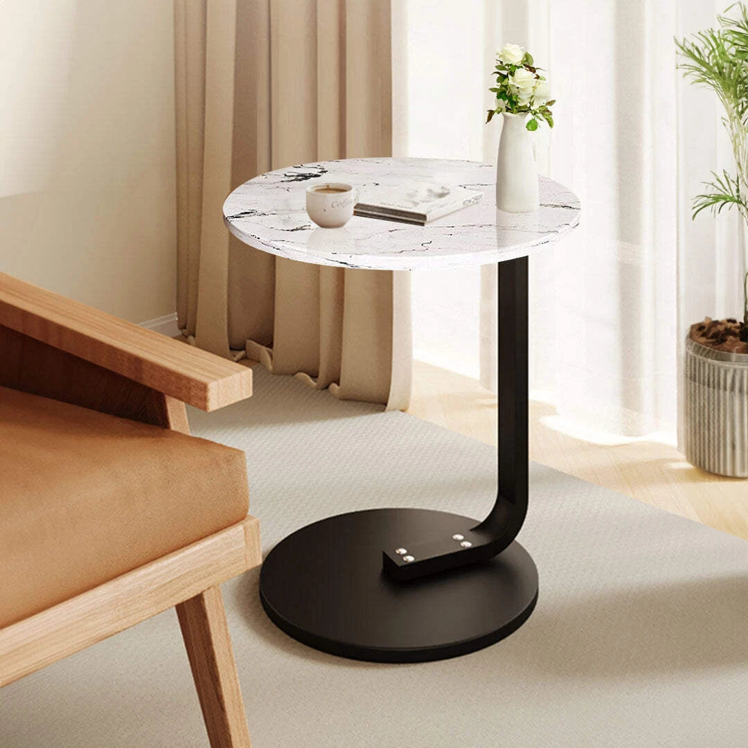 Round Sofa Side Table, Portable Coffee Table