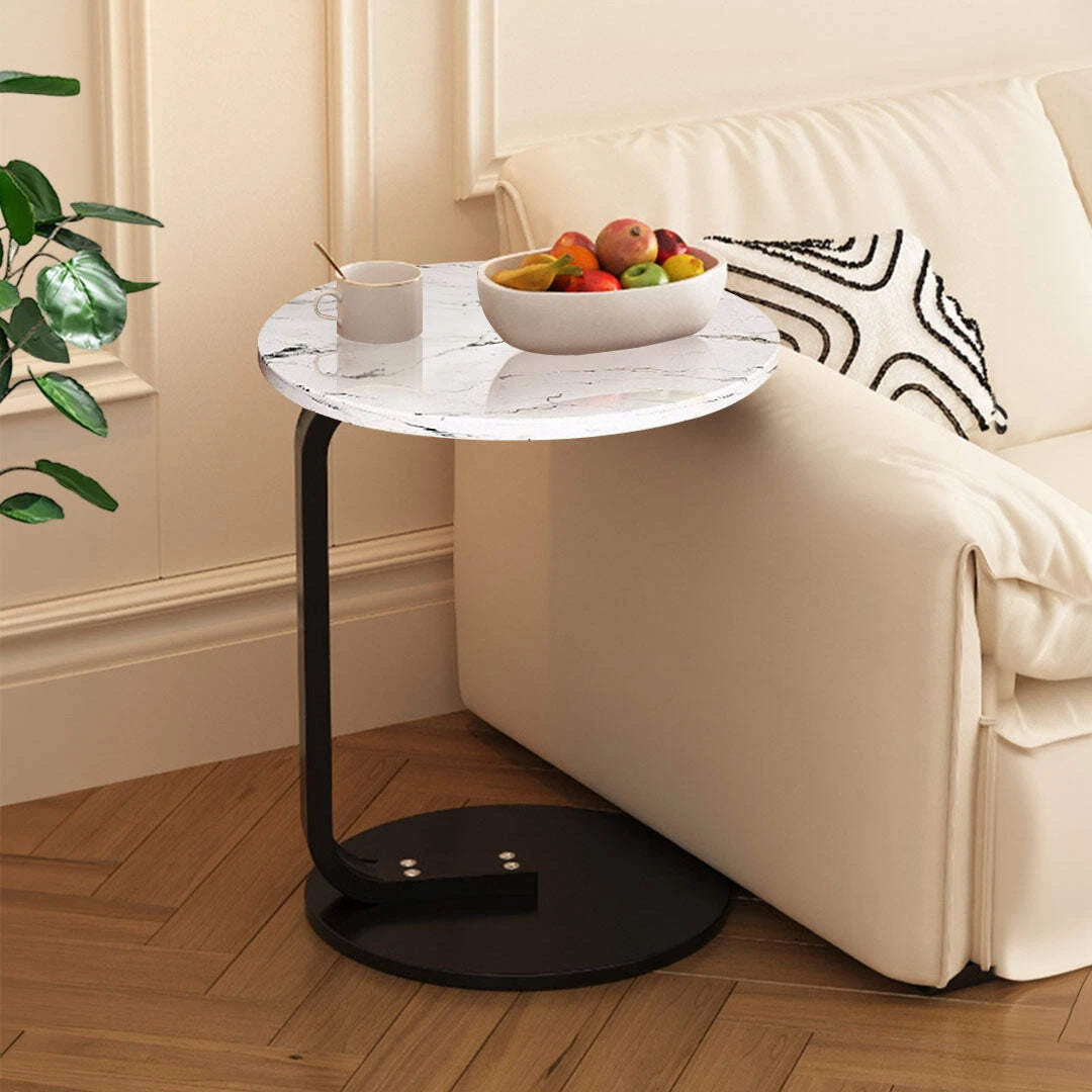 Round Sofa Side Table, Portable Coffee Table