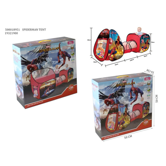 SPIDERMAN TENT J1035-1 , Spider-Man Tunnel Play Tent