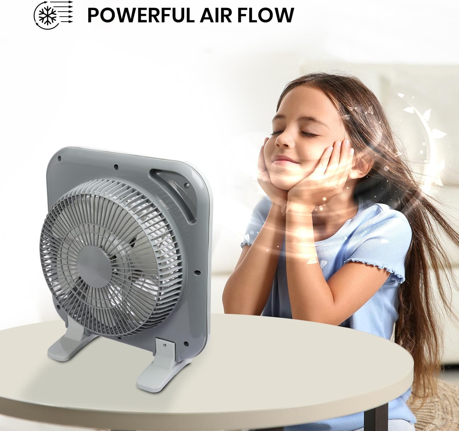 10 Inch Box Fan, Light weight Box Fan happyhome