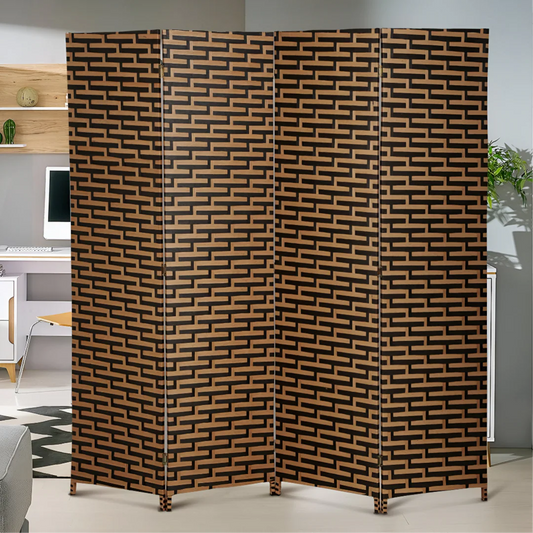 Folding Room Separator , 4-Panel Foldable Room Divider