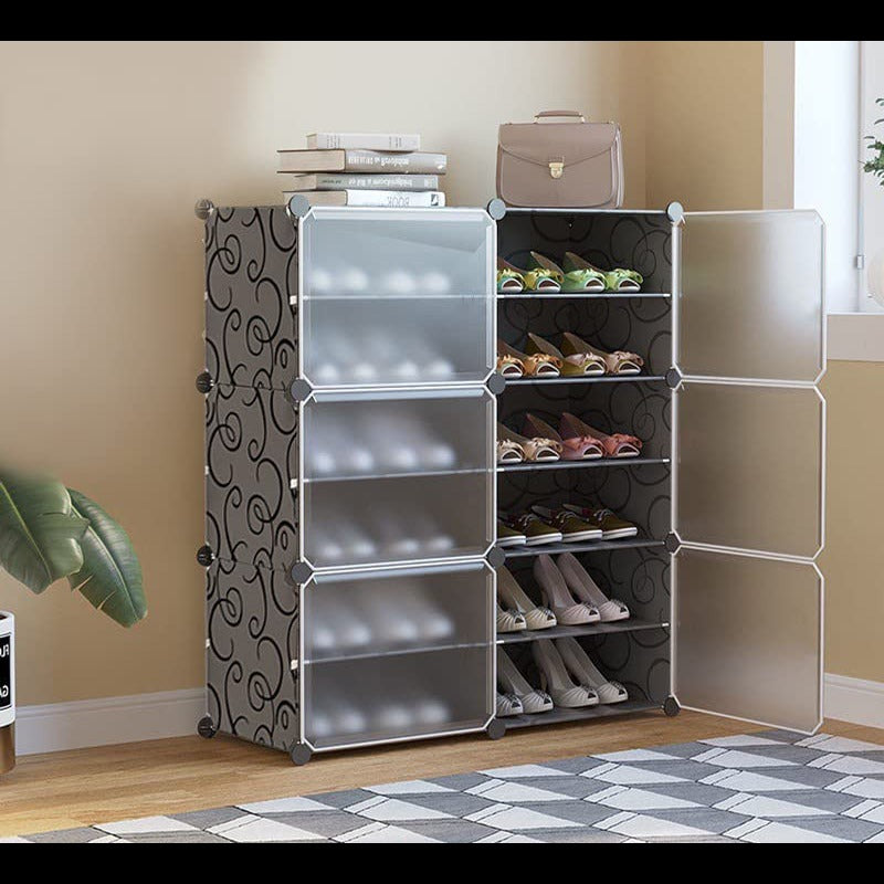 Buy 2 Column 6 Layer Shoe Rack | Portable Shoe Cabinet – happyhome