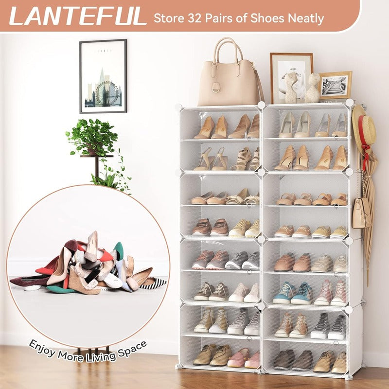 Buy 2 Column 8 Layer Shoe Rack | Portable Shoe Cabinet – happyhome
