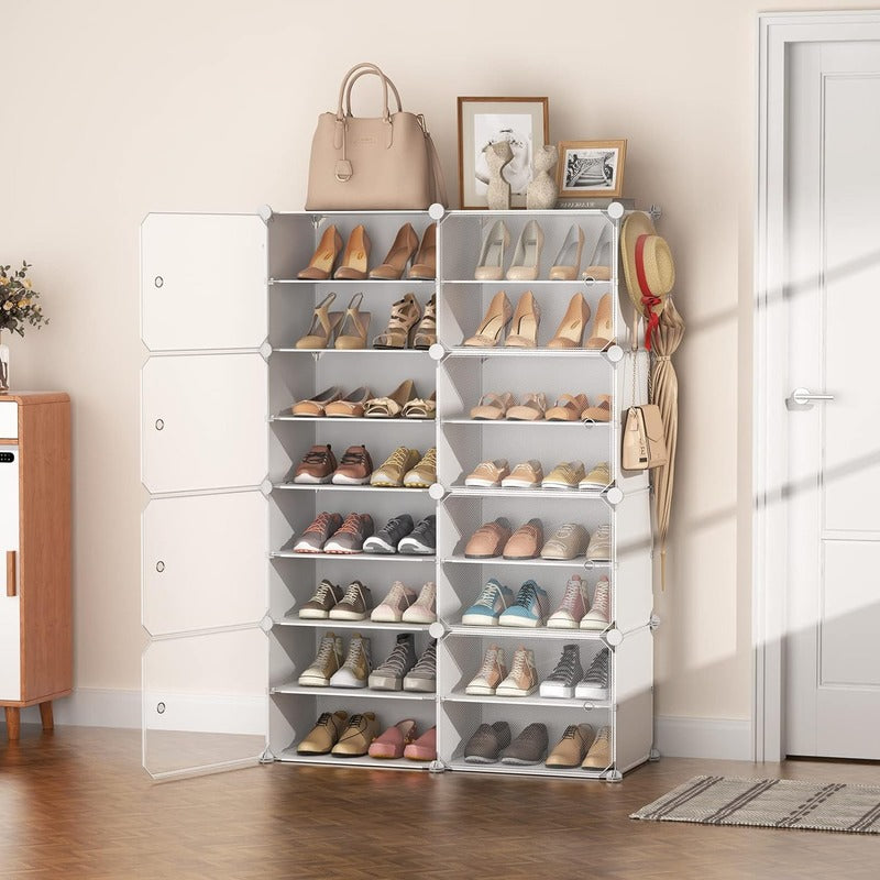 Shoe Rack Column Buy 2 Column 8 Layer Shoe Rack | Portable Shoe Cabinet – happyhome