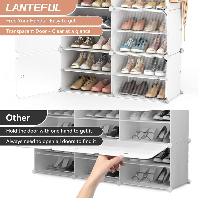Shoe Rack Column Buy 2 Column 8 Layer Shoe Rack | Portable Shoe Cabinet – happyhome